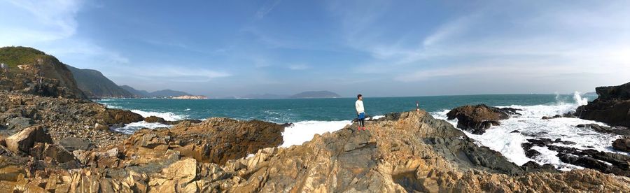 Panoramic view of sea against sky