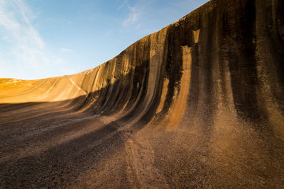 Panoramic view of desert against sky