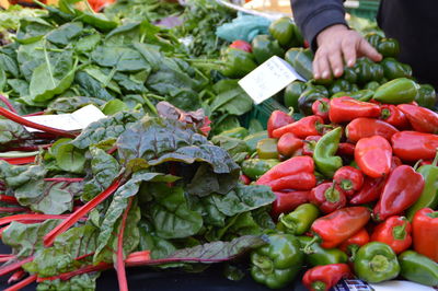 Close-up of vegetables for sale at market stall