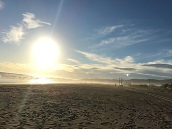 Scenic view of sunset over sea