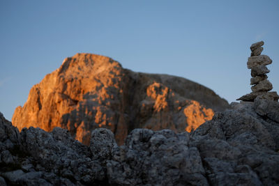 Rock formations on mountain