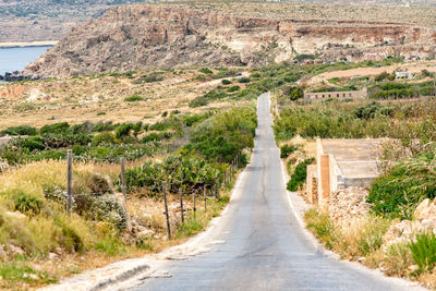 Road passing through landscape