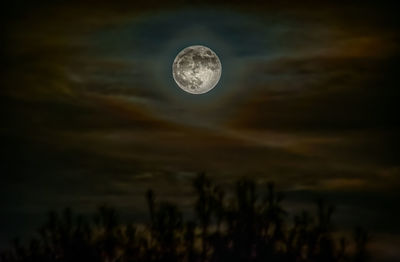 Close-up of moon at night