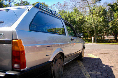 Car parked on road in city