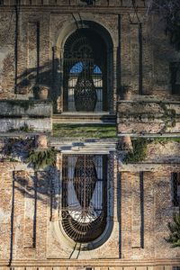 Reflection of historic building in water