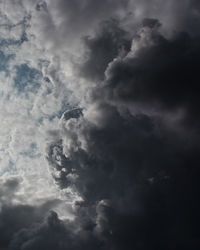 Low angle view of clouds in sky