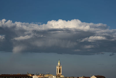 View of building against cloudy sky