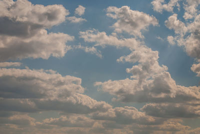 Low angle view of clouds in sky