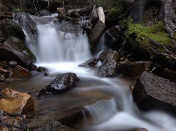 Scenic view of waterfall