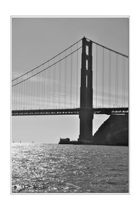 View of suspension bridge against sky