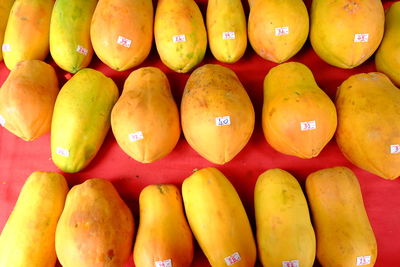 Full frame shot of fruits for sale in market