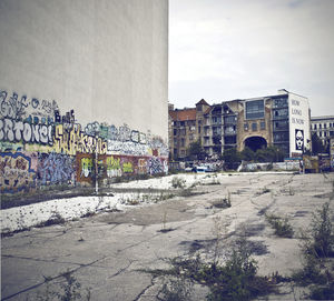 Graffiti on building wall