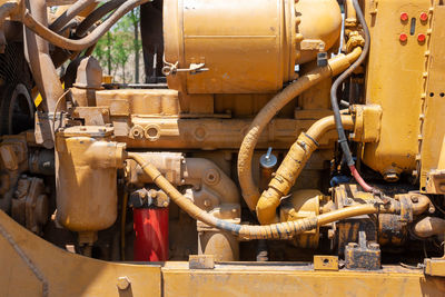 Close-up of machinery in factory