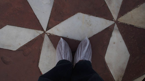 Shoes cover for going inside taj mahal building