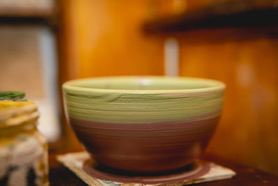 Close-up of coffee on table