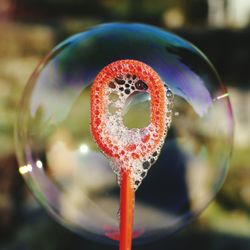 Close-up of red object against blurred background