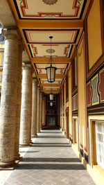 Empty corridor of building