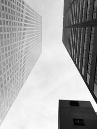 Low angle view of modern buildings against sky