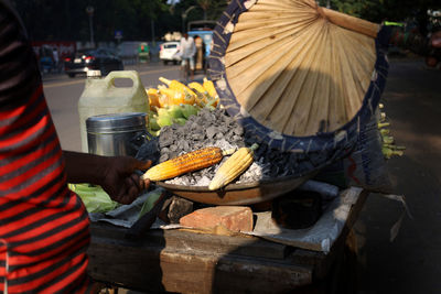 Close-up of food on table