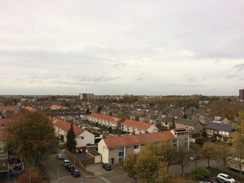 High angle shot of townscape