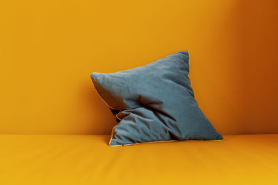 Close-up of pillow on sofa