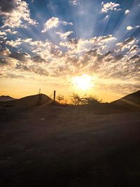 Sunset over landscape