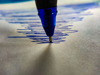 Close-up of pencil on table