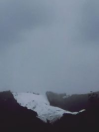 Scenic view of land against sky during winter