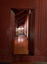 Empty corridor of building