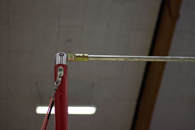 Close-up of pipes against wall