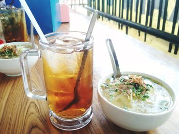 Close-up of drink on table