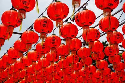 Low angle view of chinese lanterns