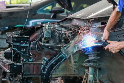 Collision car welder