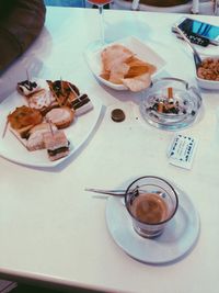 Close-up of food on table