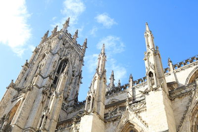 Low angle view of traditional building against sky