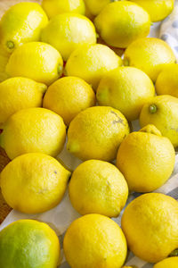 Full frame shot of yellow fruits in market