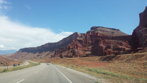 Road passing through mountain