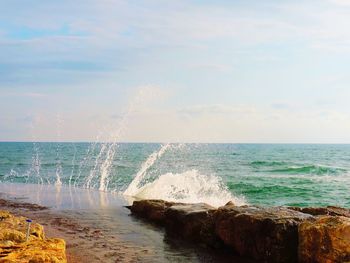 Scenic view of sea against sky