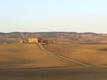 Scenic view of landscape against clear sky