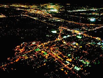 Full frame shot of illuminated sky at night