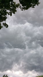 Low angle view of cloudy sky