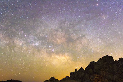 Low angle view of sky at night