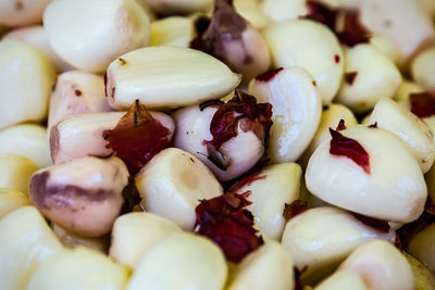 Full frame shot of chopped fruits