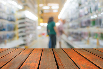 Woman walking on floor in store