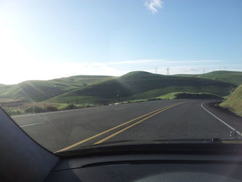 Road passing through landscape