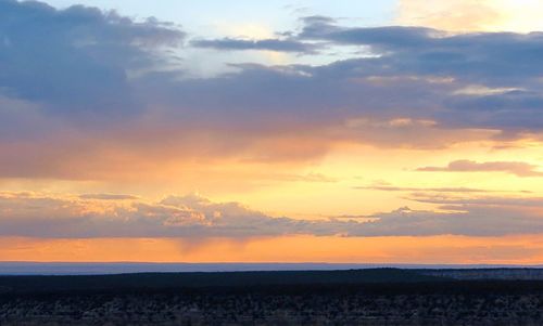 Dramatic sky over landscape