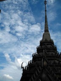 Low angle view of temple against sky