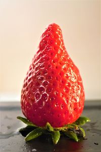 Close-up of strawberry on table