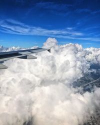 Aerial view of cloudscape against sky