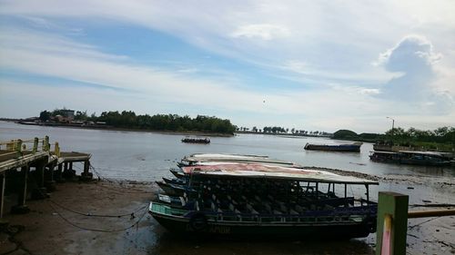 Boats in sea